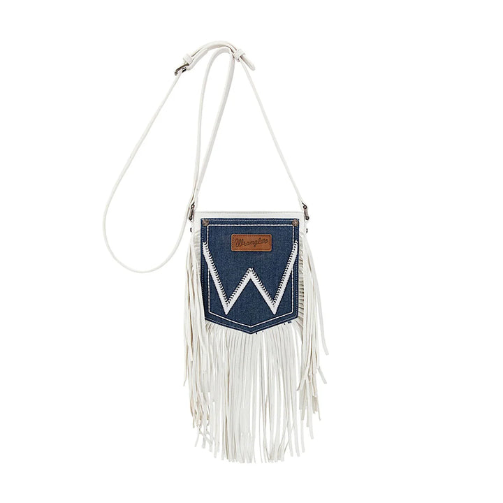 WRANGLER DENIM POCKET FRINGE BAG