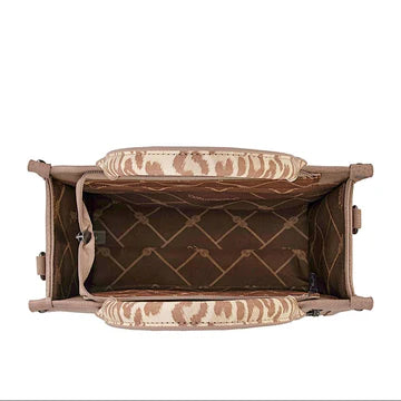 WRANGLER LEOPARD PRINT CROSSBODY BAG- TAN