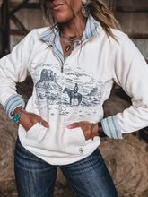 ARIAT WMNS TRAVELER 1/2 ZIP SWEATSHIRT SEA SALT