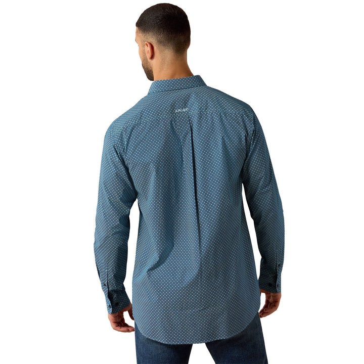 ARIAT MNS JORDI FITTED LS SHIRT POSEIDON GEO PRINT