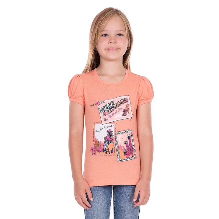 GIRLS LULU SS TEE -PURE WESTERN