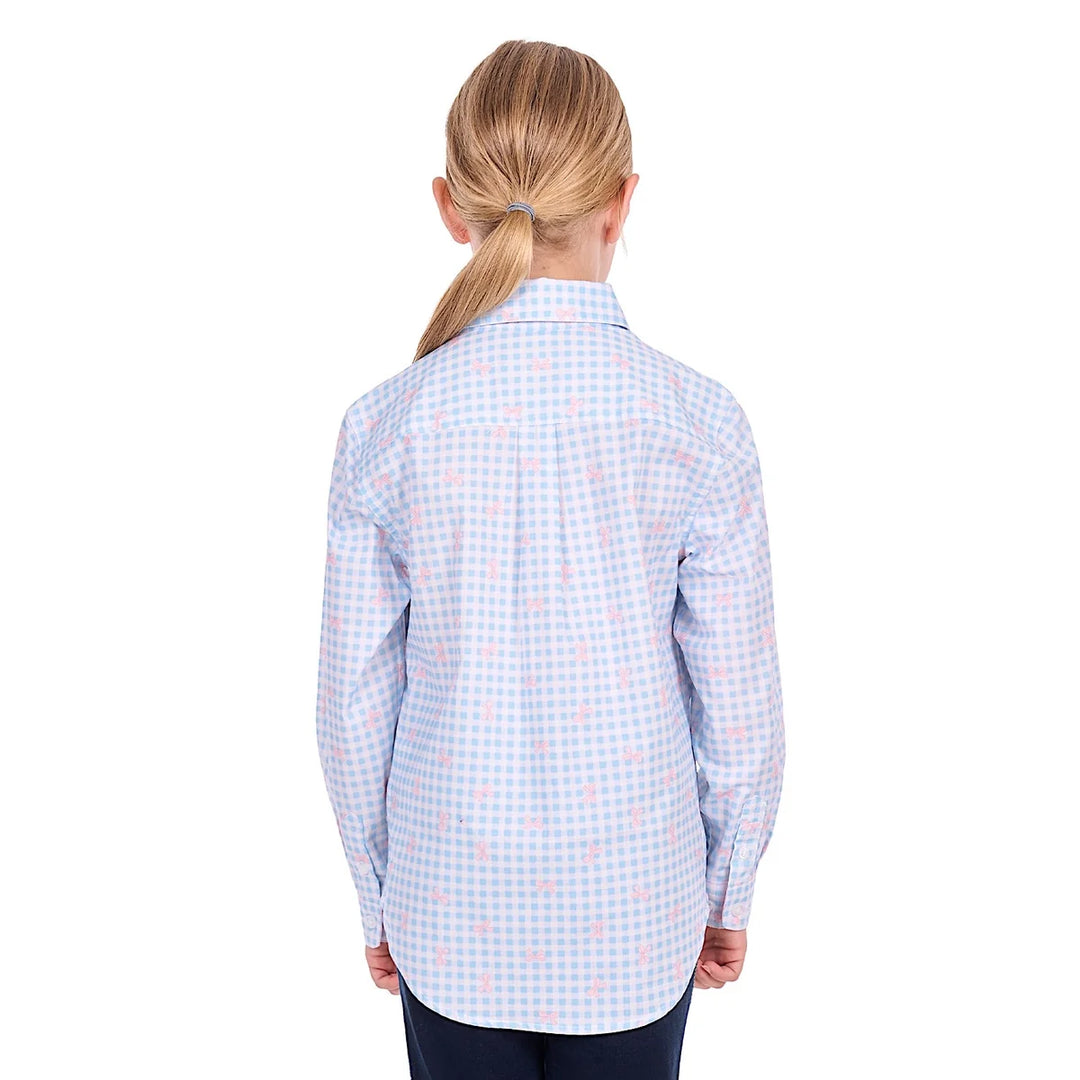 KIDS LILLIA 1/2 PLKT LS SHIRT -HARD SLOG
