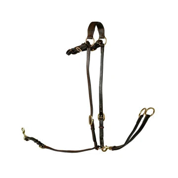 SYD HILL STOCKMAN BREASTPLATE WITH RINGS AND HEADCHECK BROWN