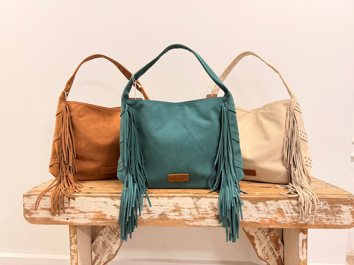 SHILOH FRINGE STUDDED BAG