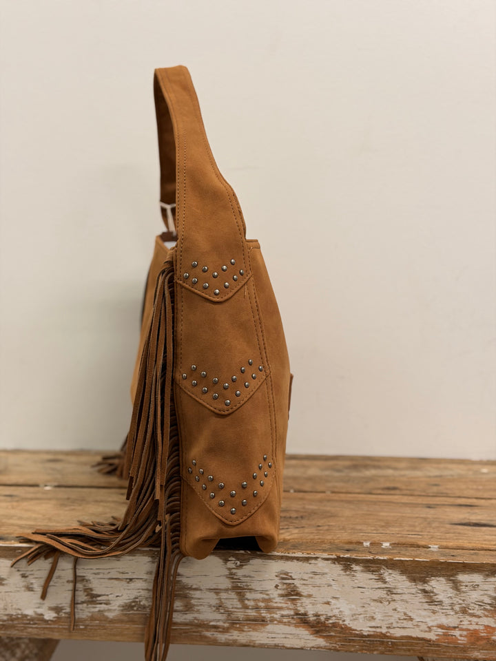 SHILOH FRINGE STUDDED BAG