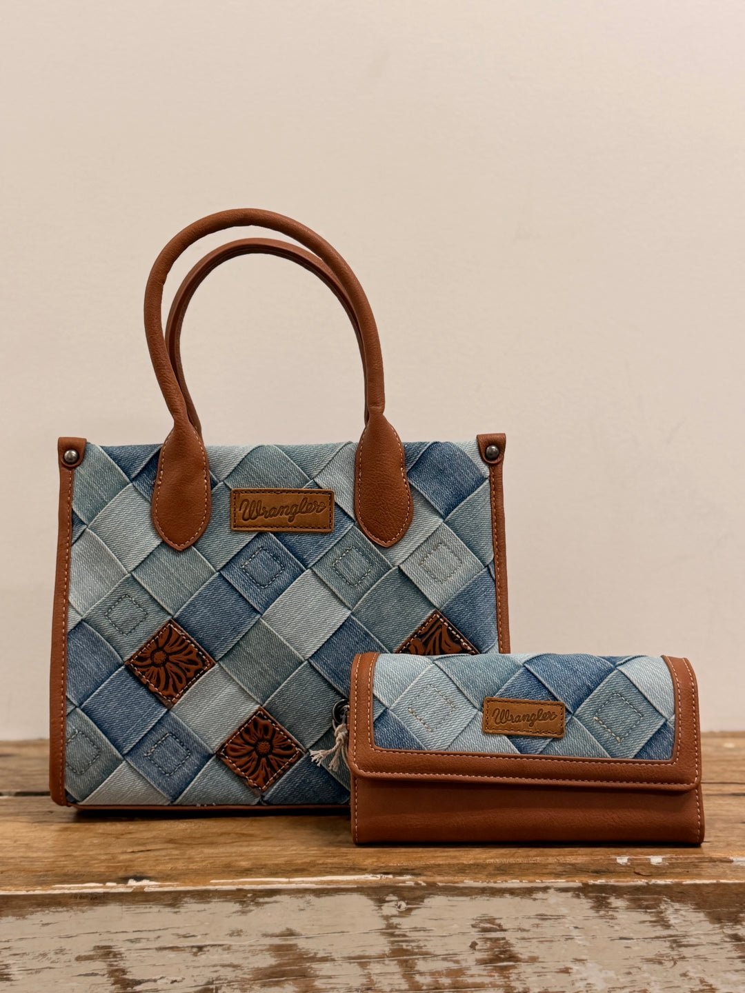 WRANGLER DENIM PATCHWORK BAG