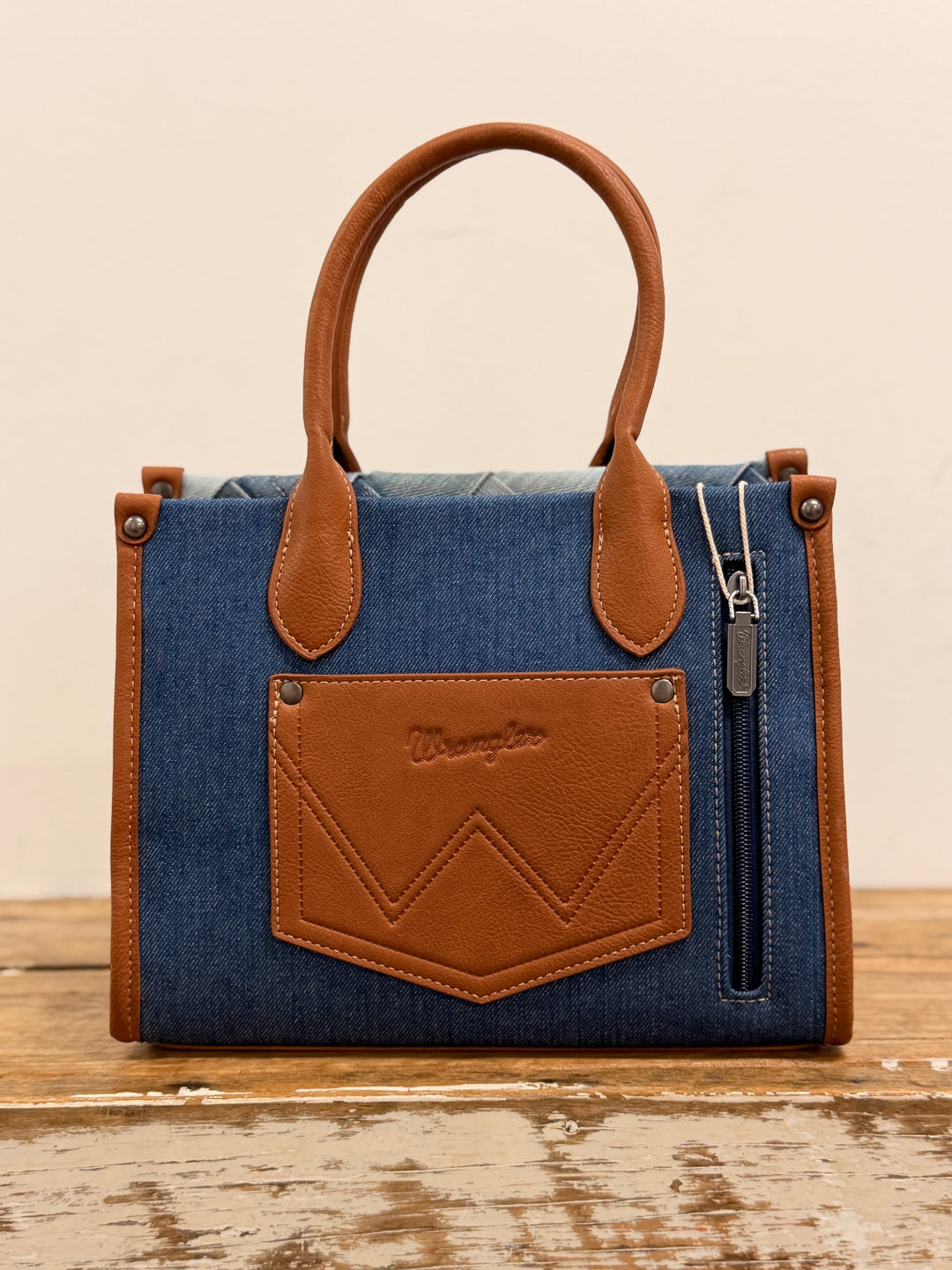 WRANGLER DENIM PATCHWORK BAG