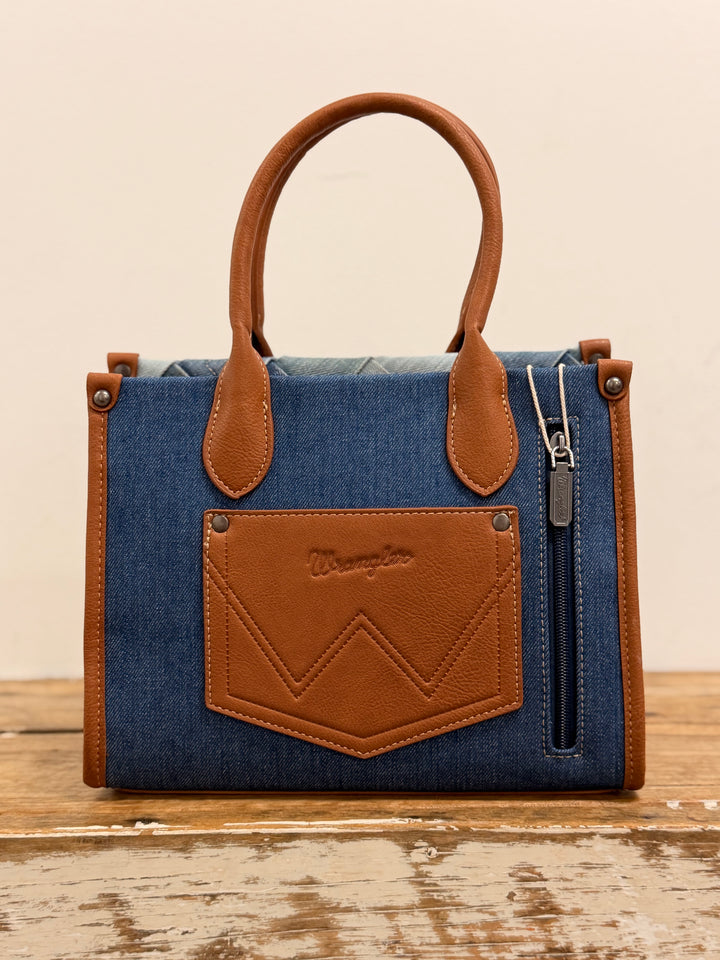 WRANGLER DENIM PATCHWORK BAG