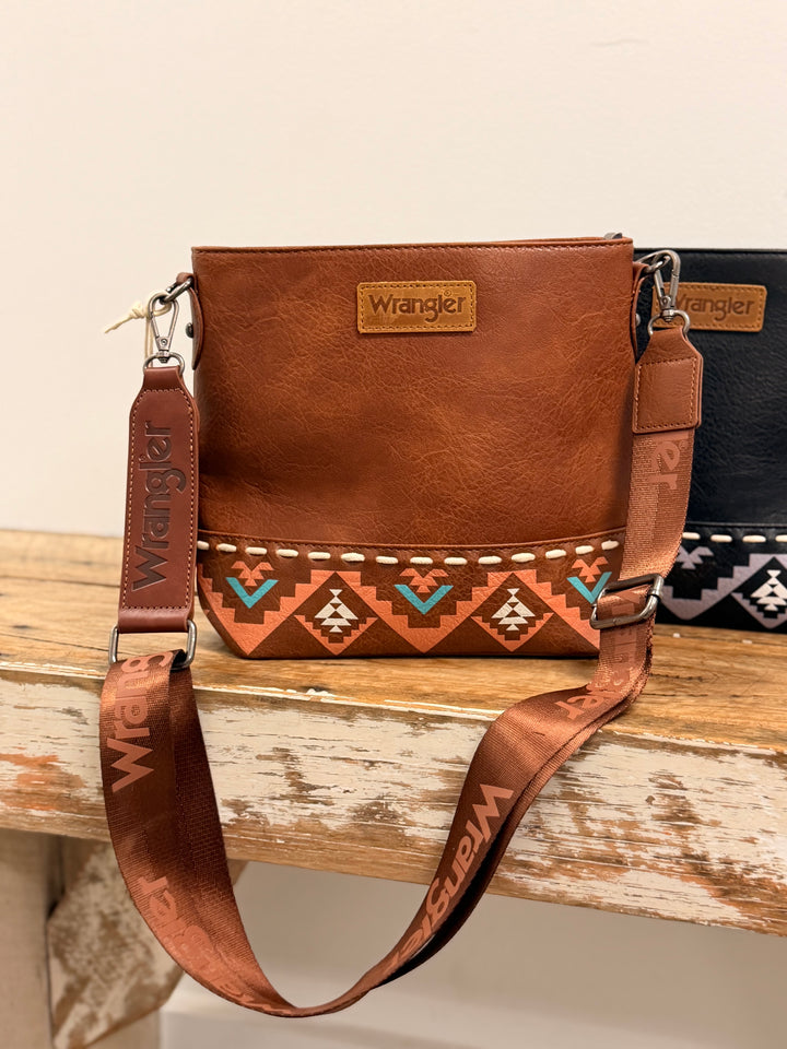 WRANGLER LANA AZTEC PRINT CROSSBODY BAG