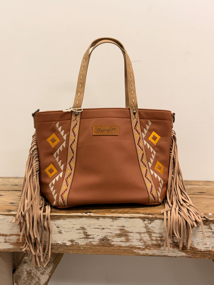 WRANGLER INDIANA FRINGE TOTE BAG