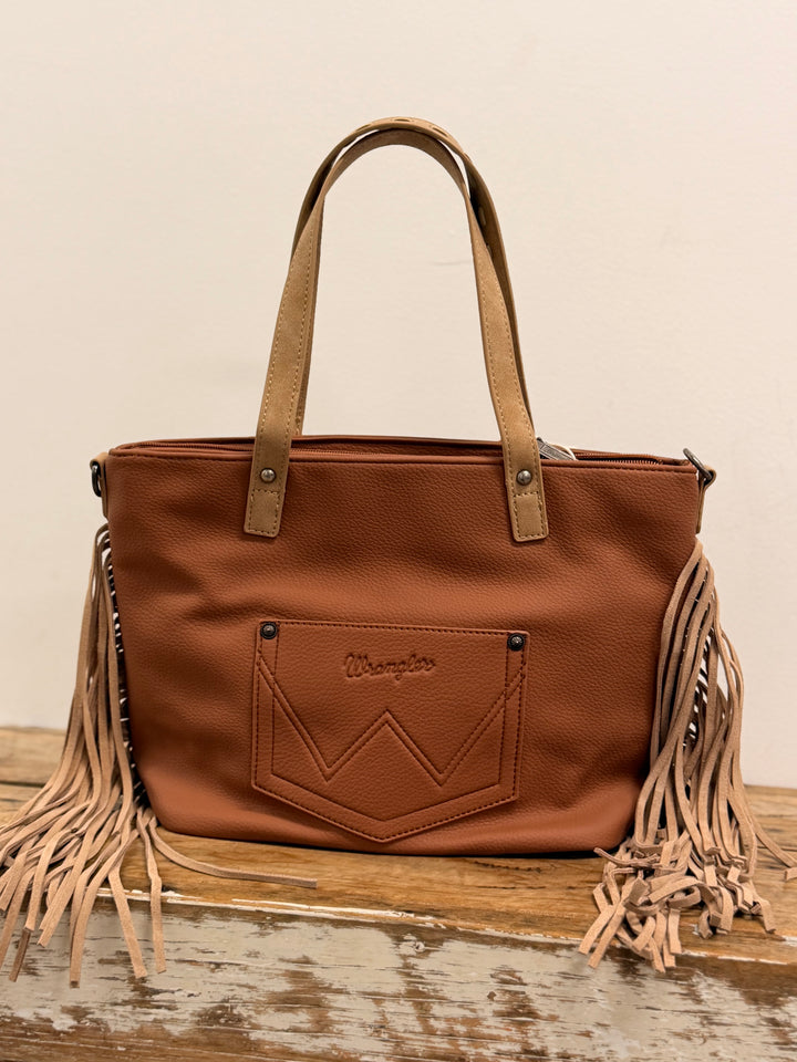 WRANGLER INDIANA FRINGE TOTE BAG