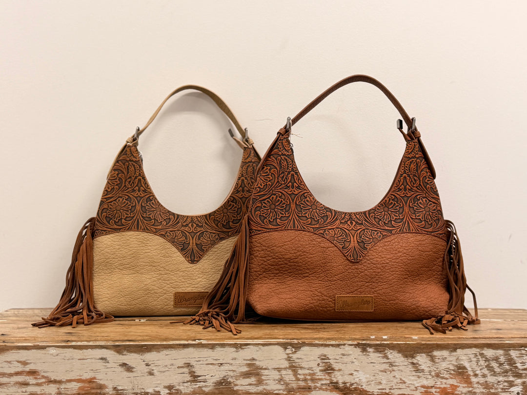 WRANGLER TOOLED FRINGE SHOULDER BAG