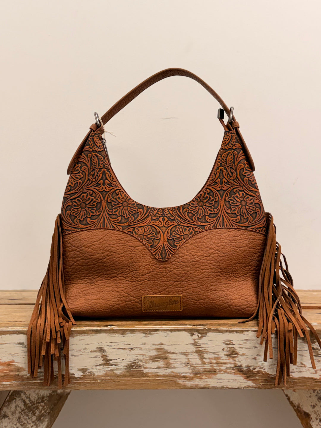 WRANGLER TOOLED FRINGE SHOULDER BAG