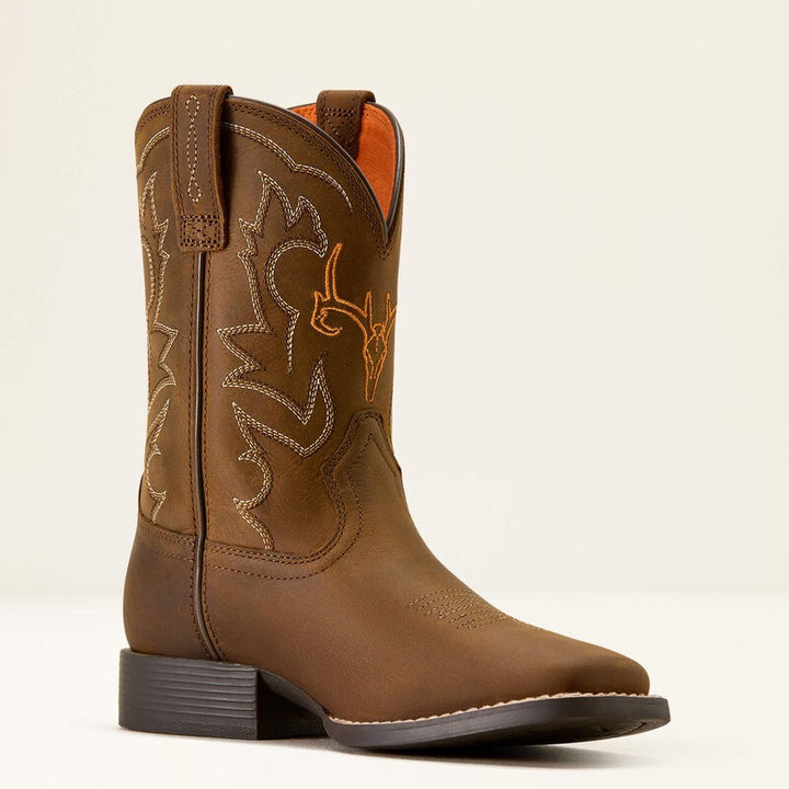 ARIAT KIDS Deer Ridge Wide Square Toe Western Boot