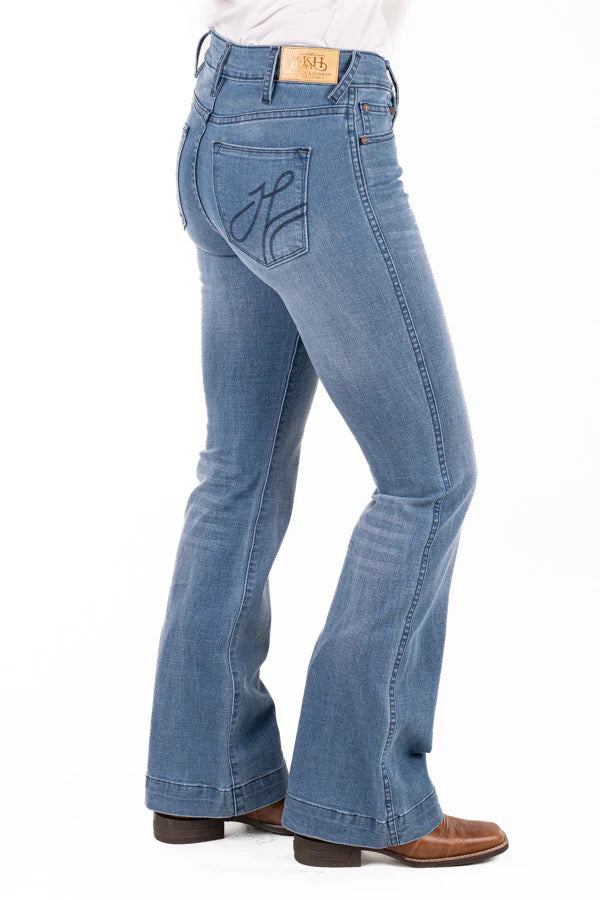 HITCHLEY & HARROW TROUSER - "LOUISIANA" NAVY STITCH JEANS