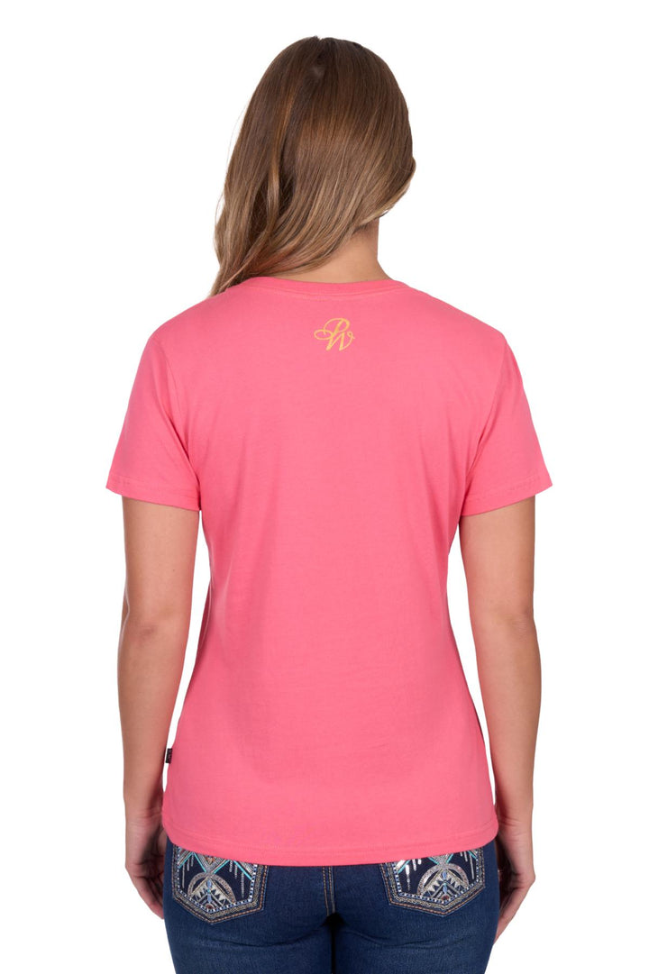PURE WESTERN WMNS SHORT SLEEVE TAMMY TEE