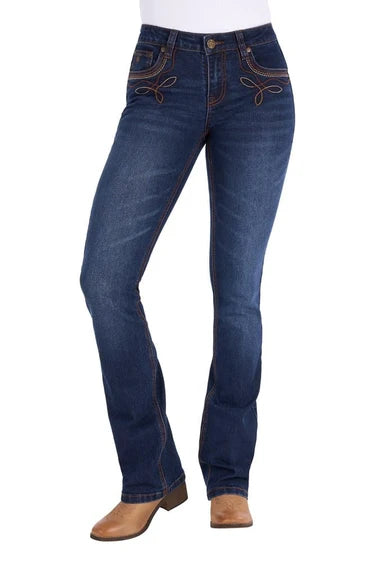 PURE WESTERN WMNS EDEN BOOT CUT JEAN 34L