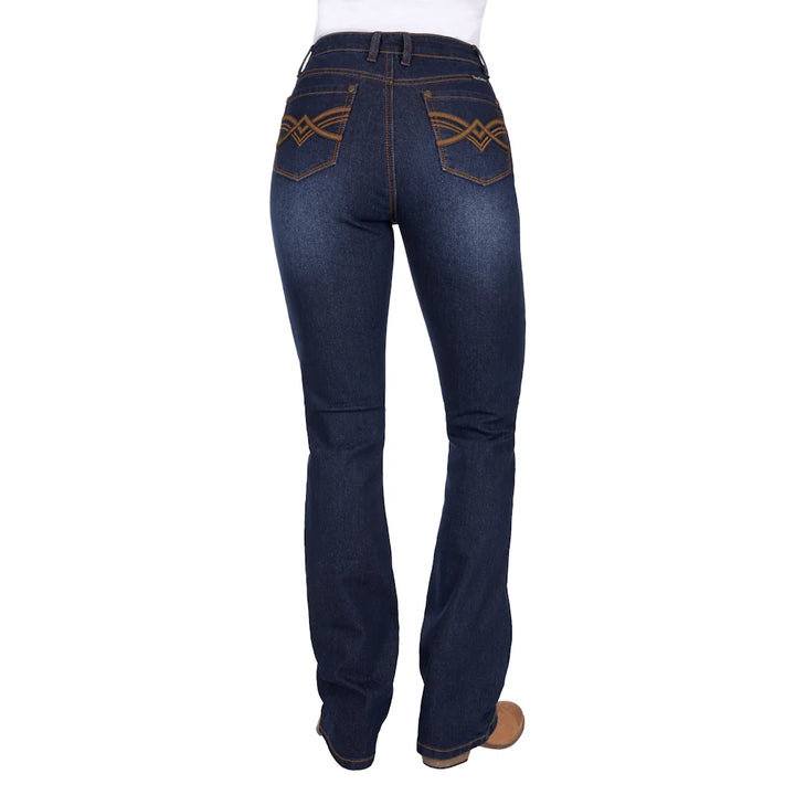 PURE WESTERN WMNS NOVA HIGH RISE BOOTCUT JEAN 34L