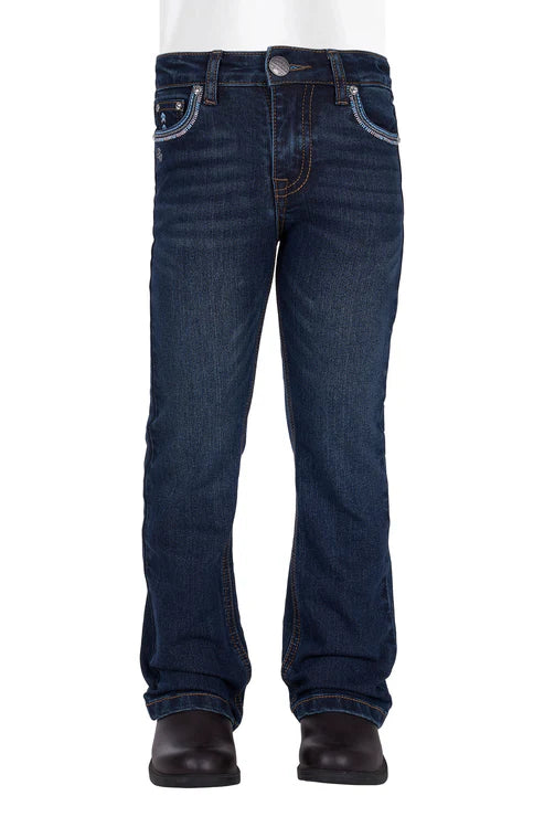 PURE WESTERN GIRLS PAT BOOT CUT JEANS