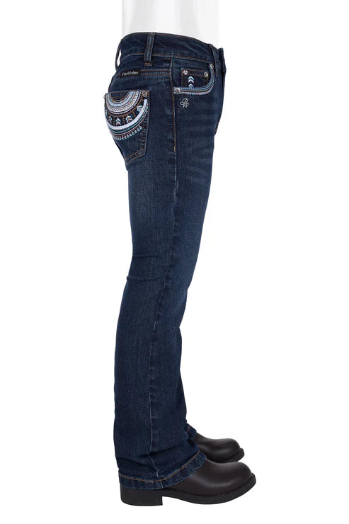 PURE WESTERN GIRLS PAT BOOT CUT JEANS