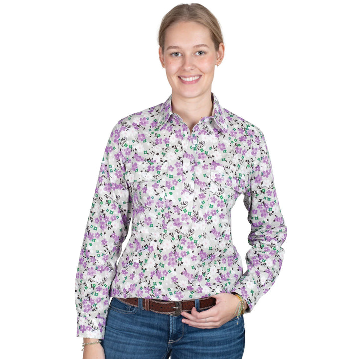 JUST COUNTRY WMNS GEORGIE HALF BUTTON SHIRT