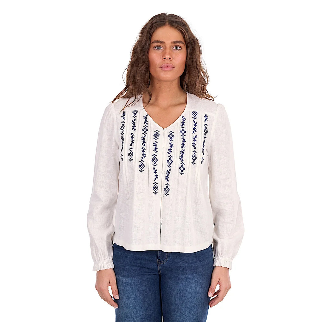 WRANGLER WMNS AVA LONG SLEEVE BLOUSE