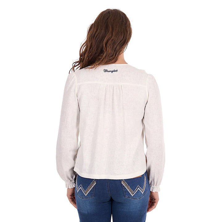 WRANGLER WMNS AVA LONG SLEEVE BLOUSE