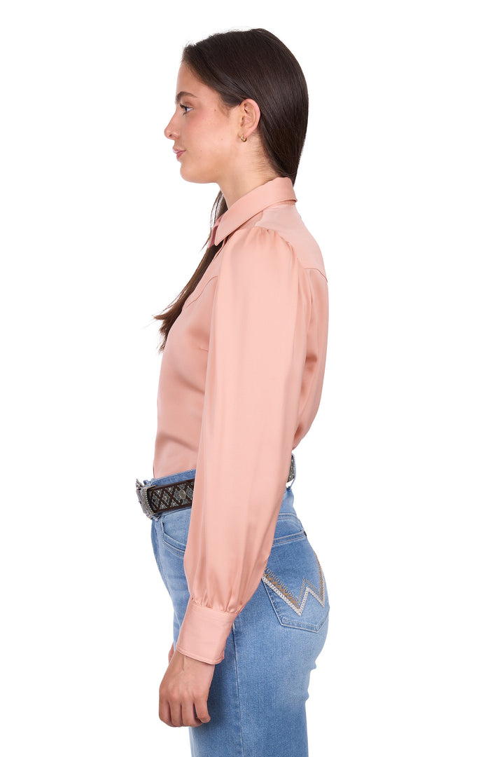 WOMANS WRANGLER SCARLET LS SHIRT