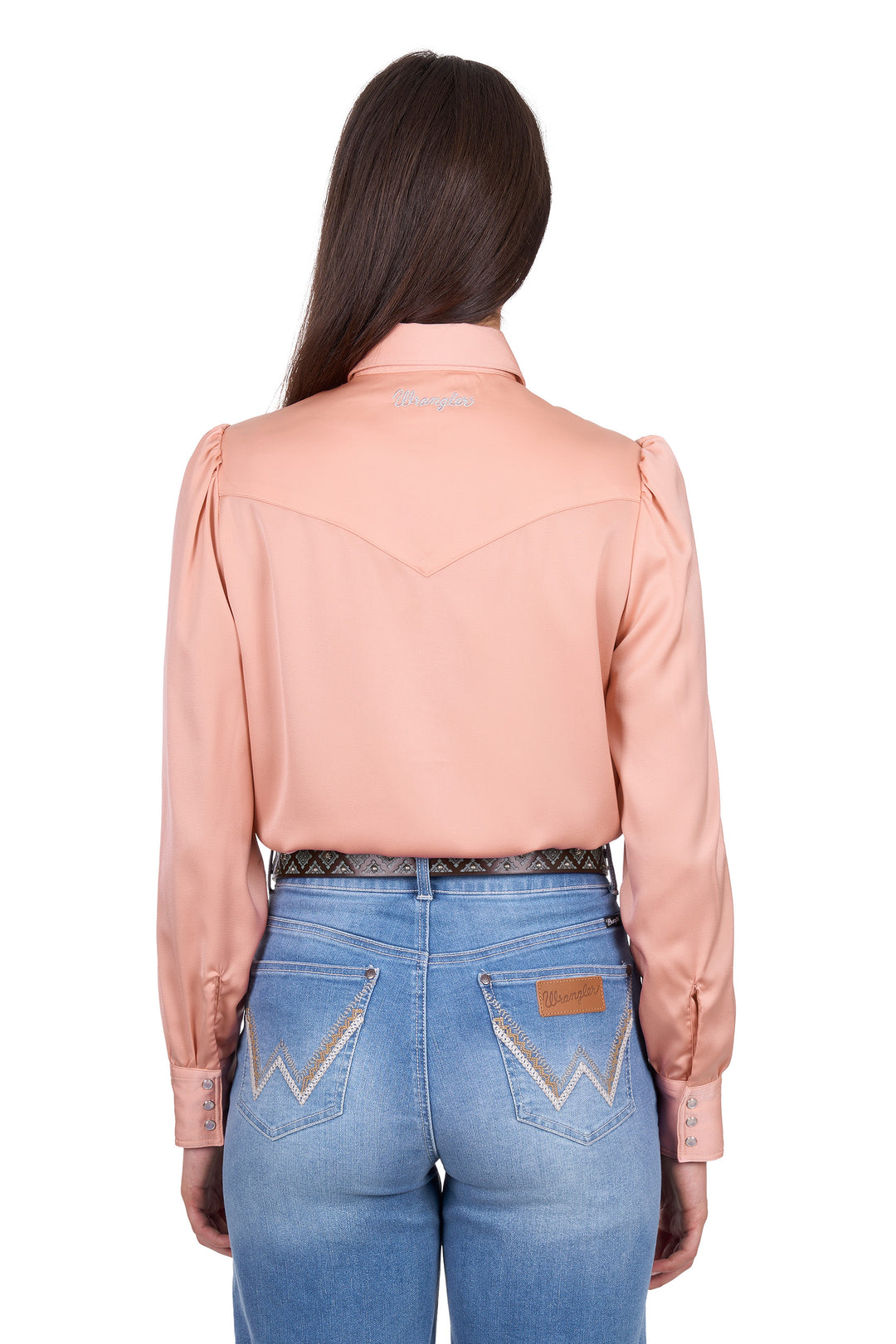 WOMANS WRANGLER SCARLET LS SHIRT