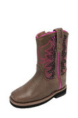 TODDLERS ABBY BOOT- DARK BROWN/FUSHSIA