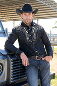 WRANGLER MENS CARLOS EMB LS SHIRT