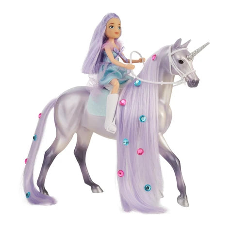 BREYER FANTASY UNICORN & RIDER
