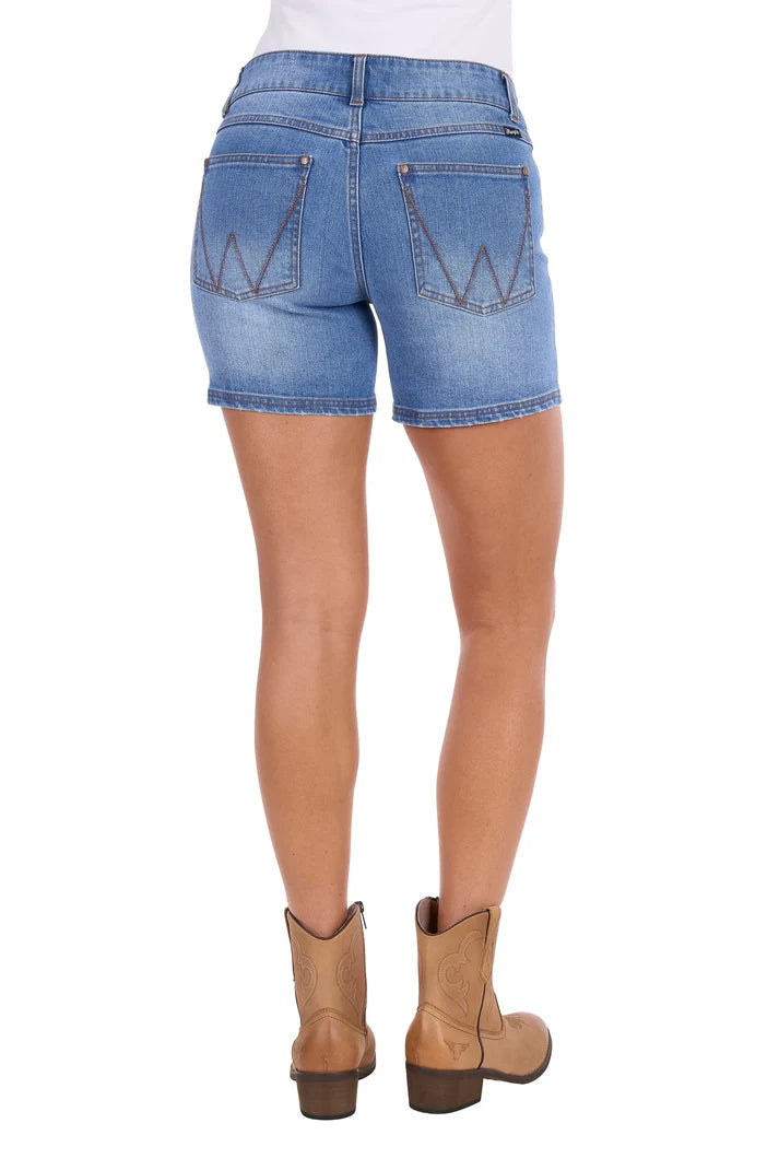 WRANGLER WMNS GIGI MID RISE DENIM SHORT