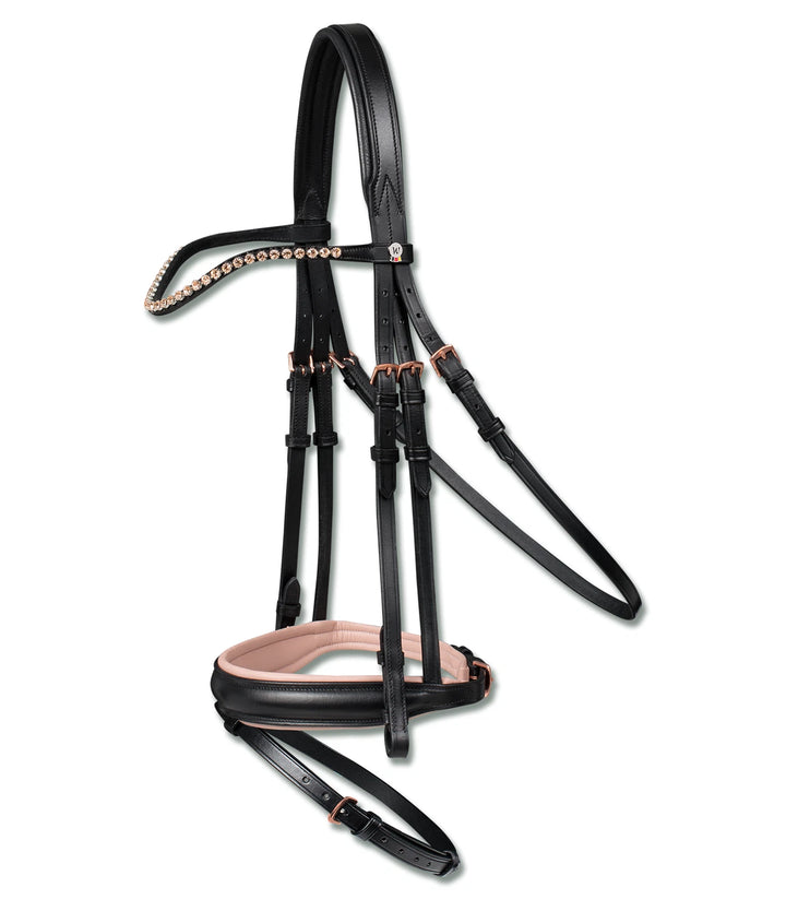 XLINE BRIDLE R/GOLD WAULDHAUSEN