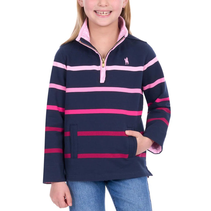 THOMAS COOK GIRLS GEMMA 1/4 ZIP RUGBY TOP