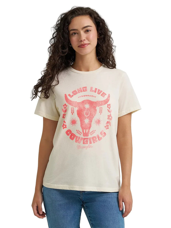 WRANGLER WMNS PEARLED IVORY TEE
